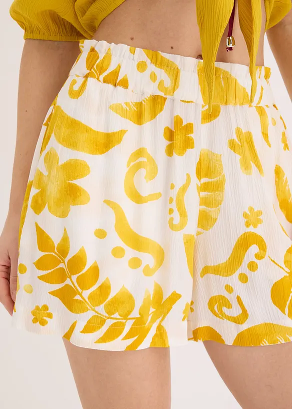 Shorts fantasia in viscosa operata, bonprix