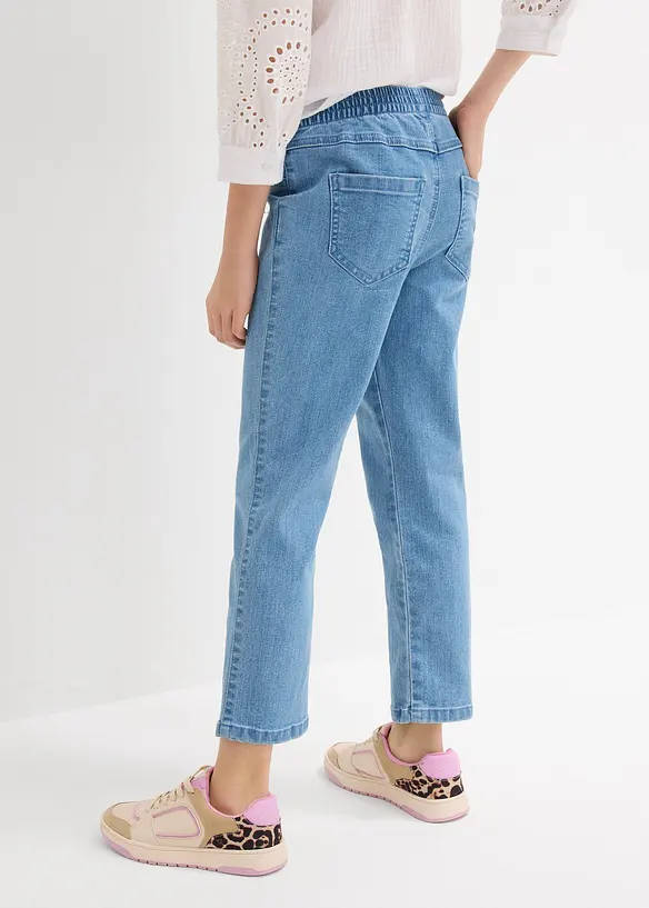 Pantaloni cropped con elastico in vita, vita media, bonprix