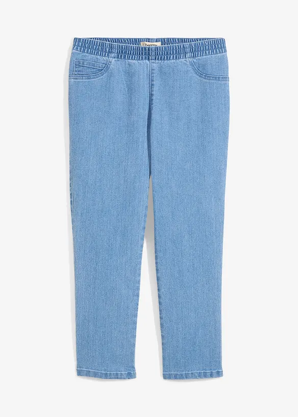 Pantaloni cropped con elastico in vita, vita media, bonprix