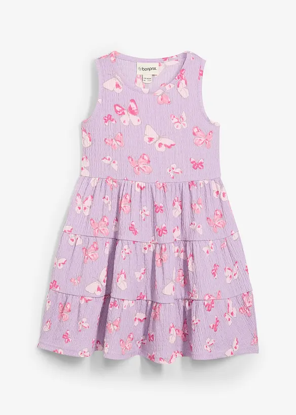 Abito di jersey crinkle operato, bonprix