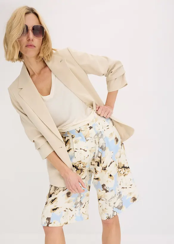 Bermuda in viscosa con pinces, bonprix