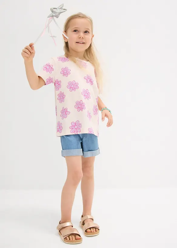 T-shirt in misto cotone biologico elasticizzato, bonprix