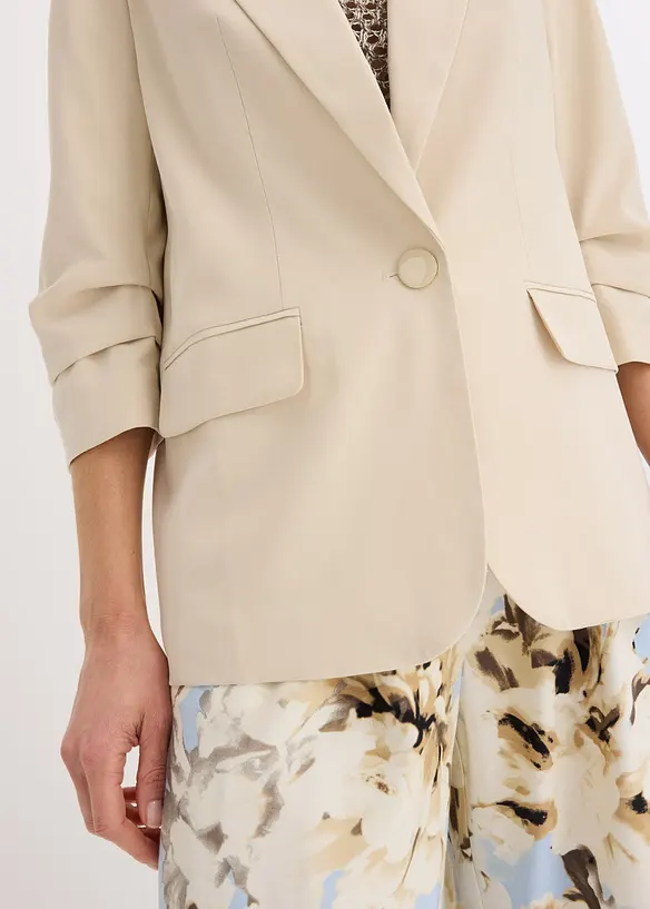 Blazer con viscosa e maniche a 3/4, bonprix