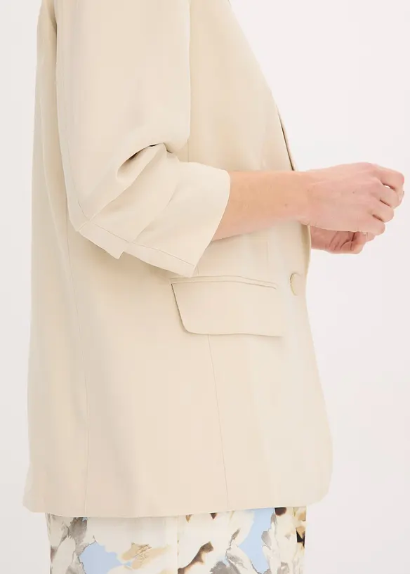 Blazer con viscosa e maniche a 3/4, bonprix