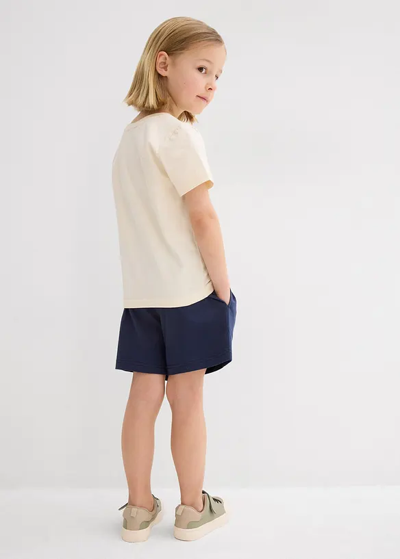 T-shirt e pantaloni corti in jersey di puro cotone biologico (set 2 pezzi), bonprix
