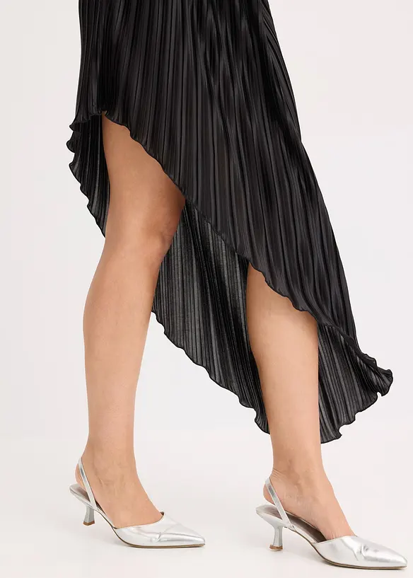 Gonna plissettata in satin lucido, bonprix