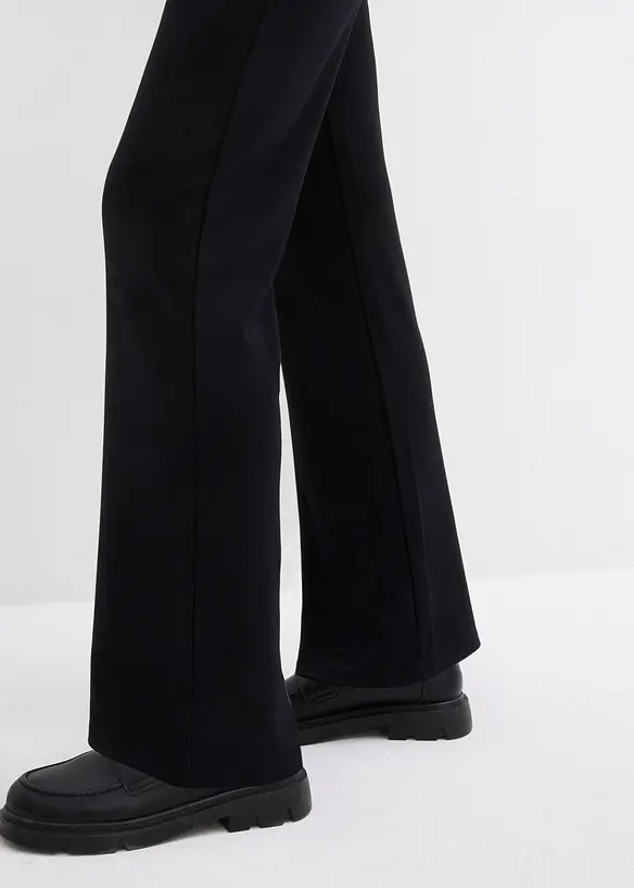 Pantaloni prémaman in punto di Roma con gambe leggermente svasate, bonprix