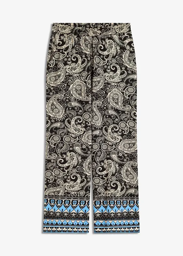 Pantaloni a palazzo in misto viscosa morbido, bonprix