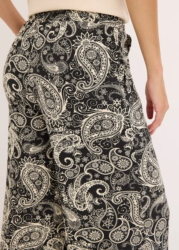 Pantaloni a palazzo in misto viscosa morbido, bonprix
