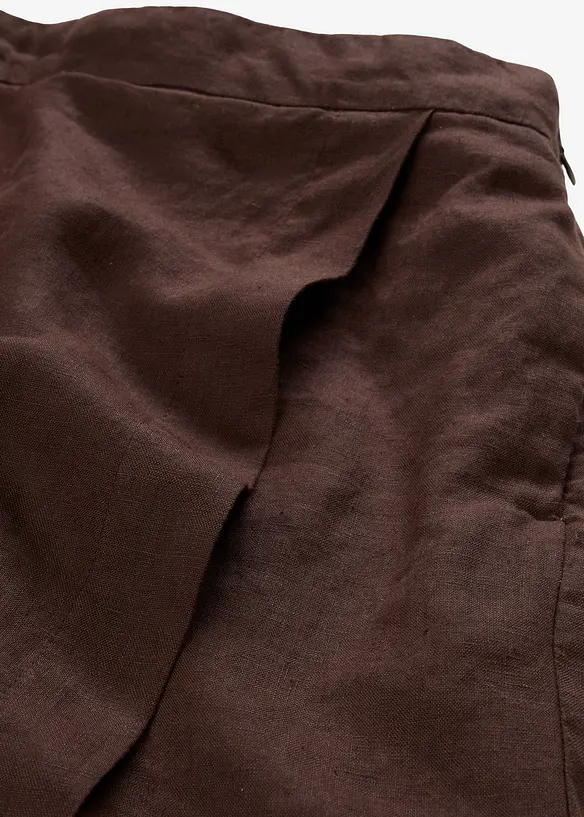 Gonna pantalone in puro lino, bonprix