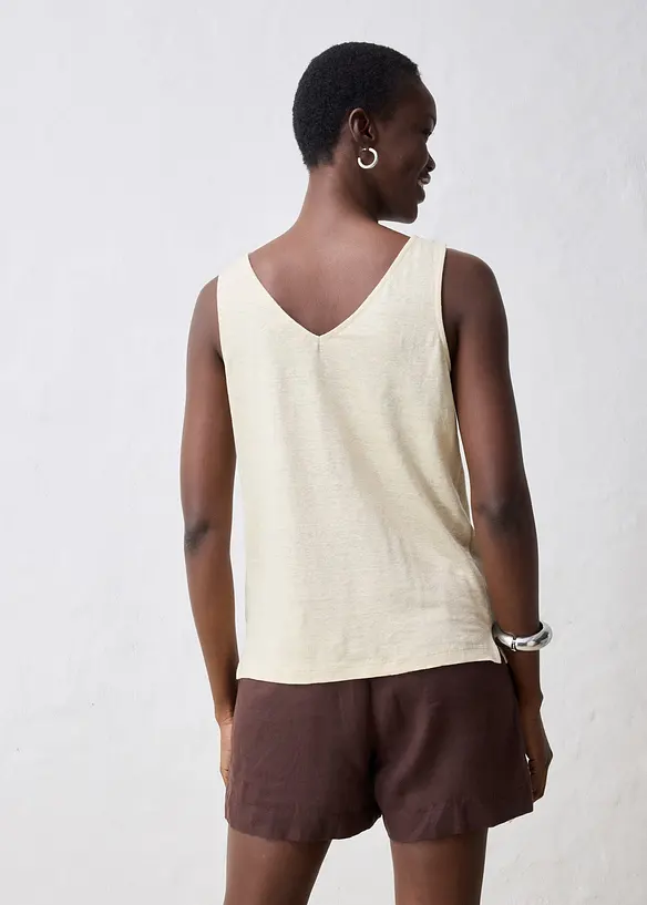 Canotta in lino, bonprix