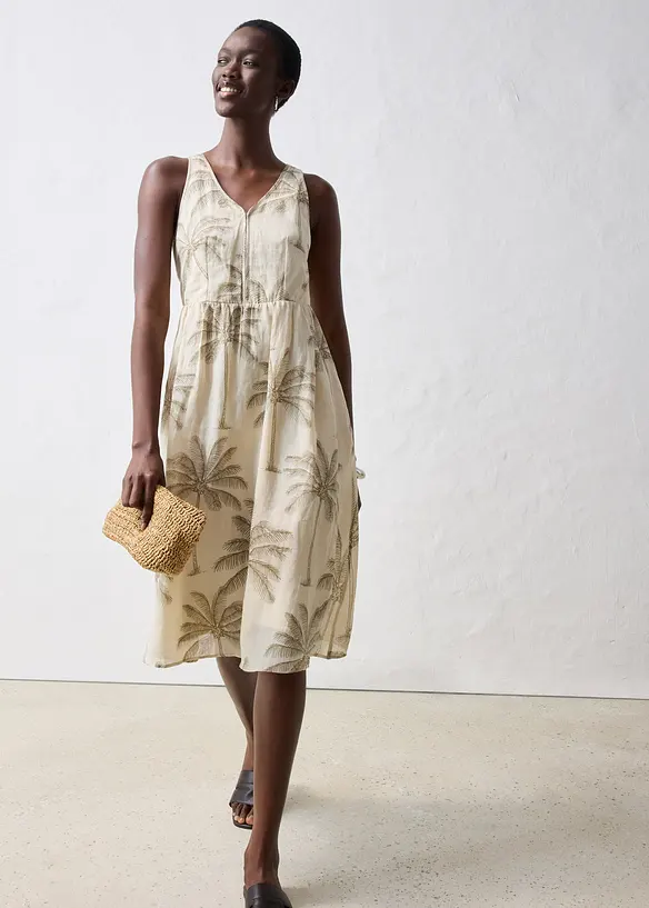 Abito midi in ramiè, bonprix