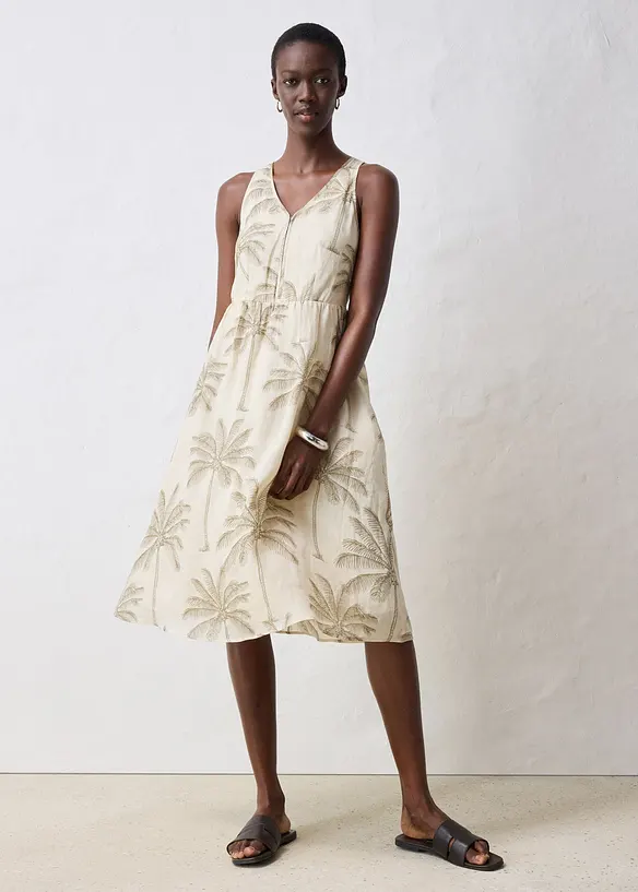 Abito midi in ramiè, bonprix