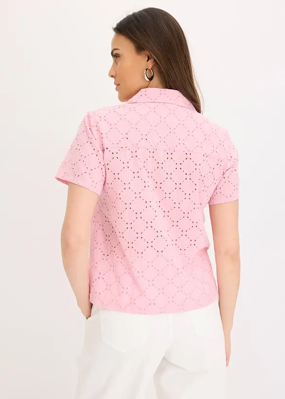 Camicetta con ricami traforati, bonprix