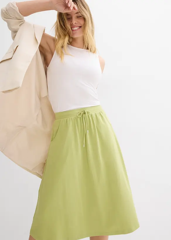 Gonna in jersey di misto cotone, bonprix