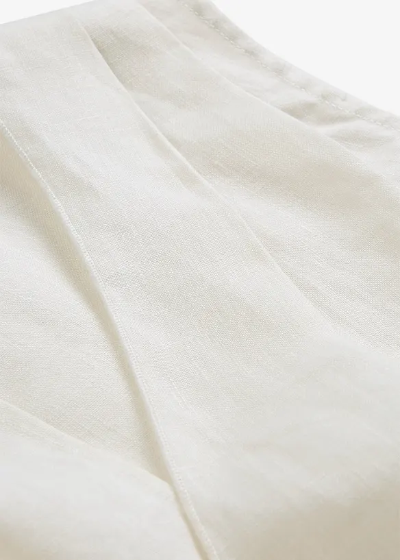 Top in puro lino con effetto a portafoglio, bonprix