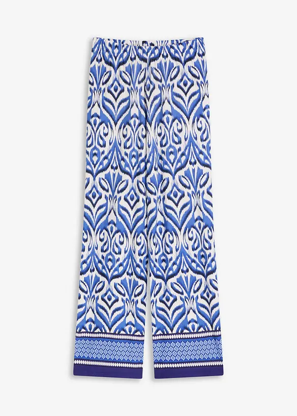 Pantaloni in jersey di misto viscosa morbido in fantasia, bonprix