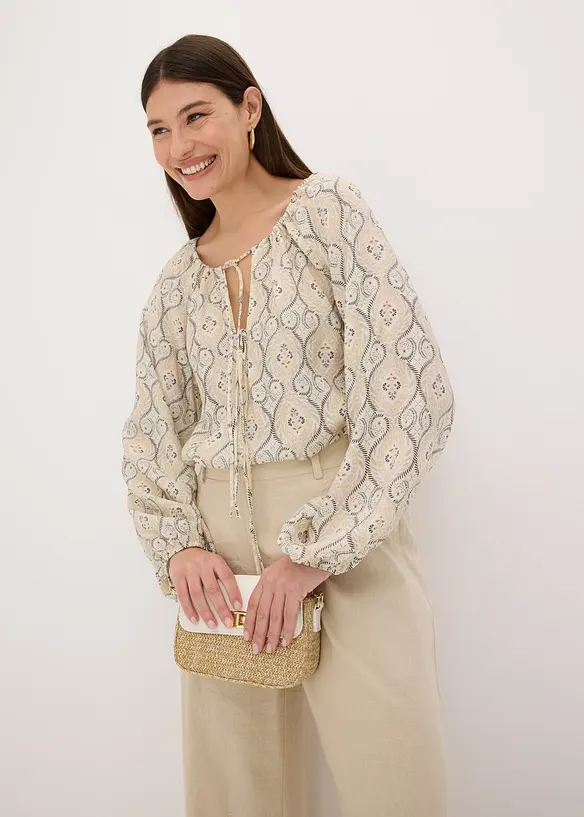 Tunica fantasia in fine misto viscosa, bonprix