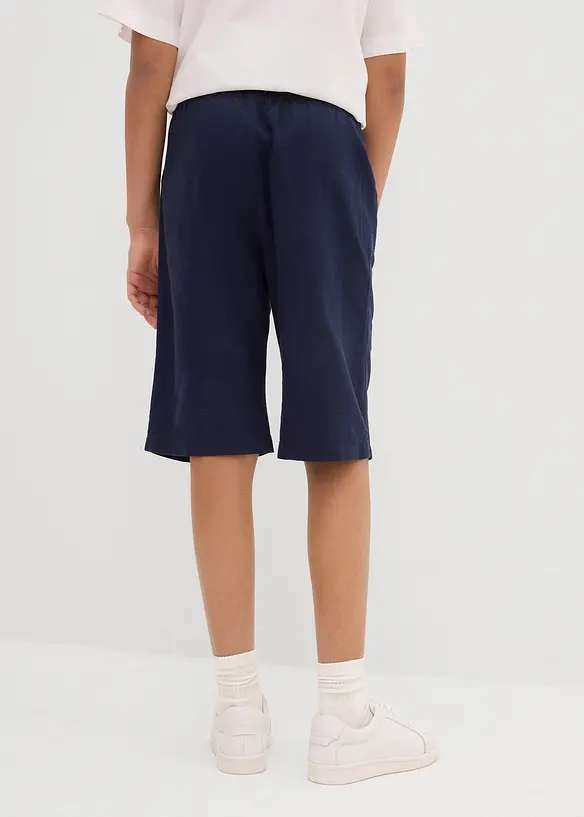 Shorts con elastico in vita in misto cotone fresco e leggero, regular fit, bonprix
