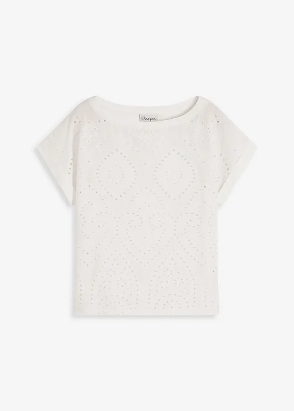 Maglia con ricami traforati, bonprix