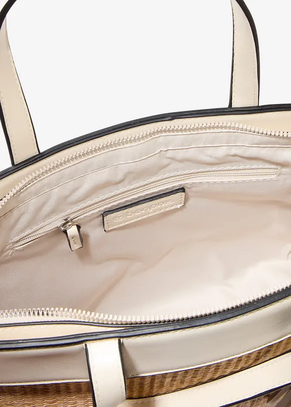 Borsa shopper in simil paglia, bonprix