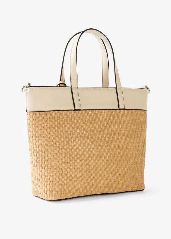 Borsa shopper in simil paglia, bonprix