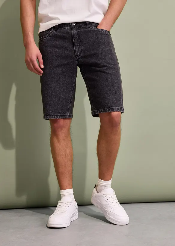 Bermuda elasticizzati in jeans, relaxed fit, bonprix