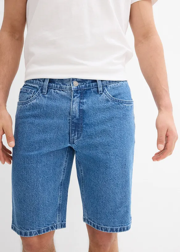 Bermuda elasticizzati in jeans, relaxed fit, bonprix