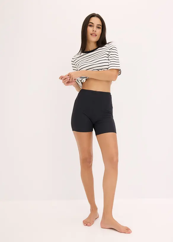 Boxer aderenti in lunghezza media con cotone biologico (pacco da 4), bonprix