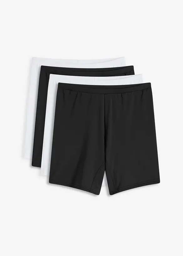 Boxer aderenti in lunghezza media con cotone biologico (pacco da 4), bonprix