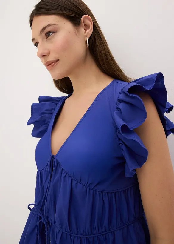 Blusa con laccetti in puro cotone, bonprix