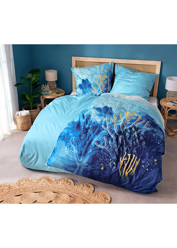 Biancheria da letto double-face con coralli, bonprix