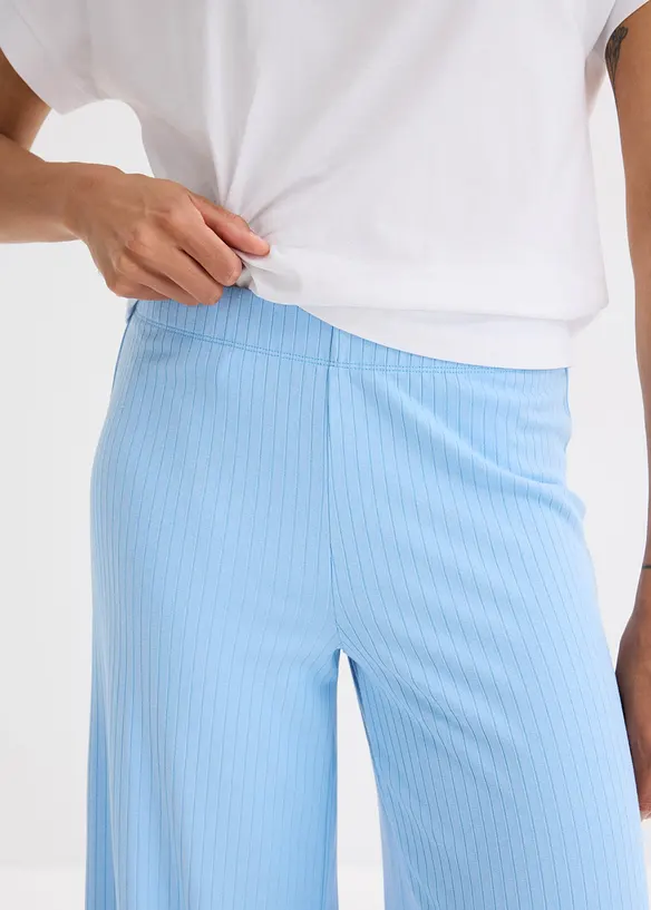 Pantaloni a palazzo con cinta comoda, bonprix