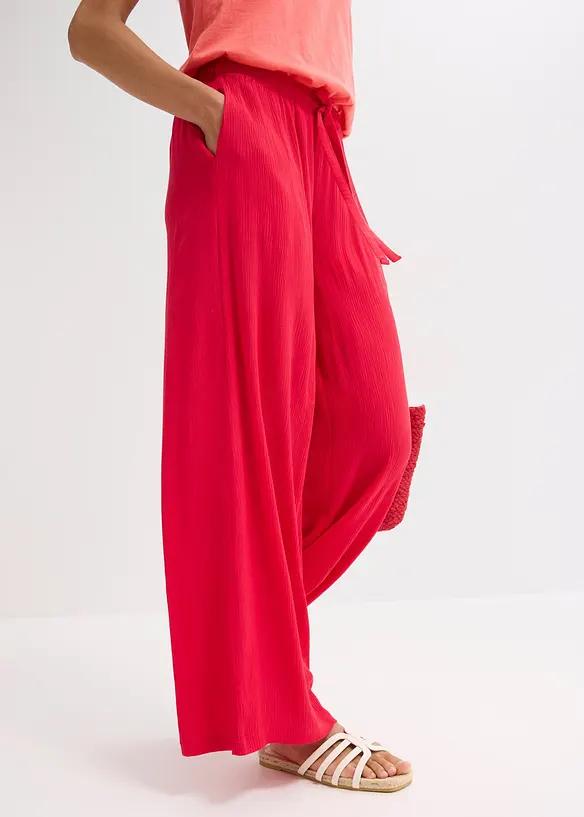 Pantaloni larghi in fine viscosa, bonprix