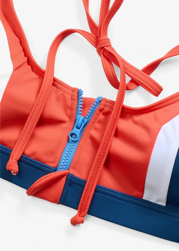 Bikini all'americana con zip (set 2 pezzi), bonprix