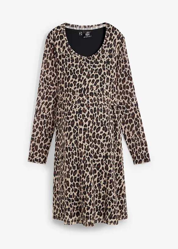 Abito prémaman / da allattamento 2 in 1 leopardato, bonprix