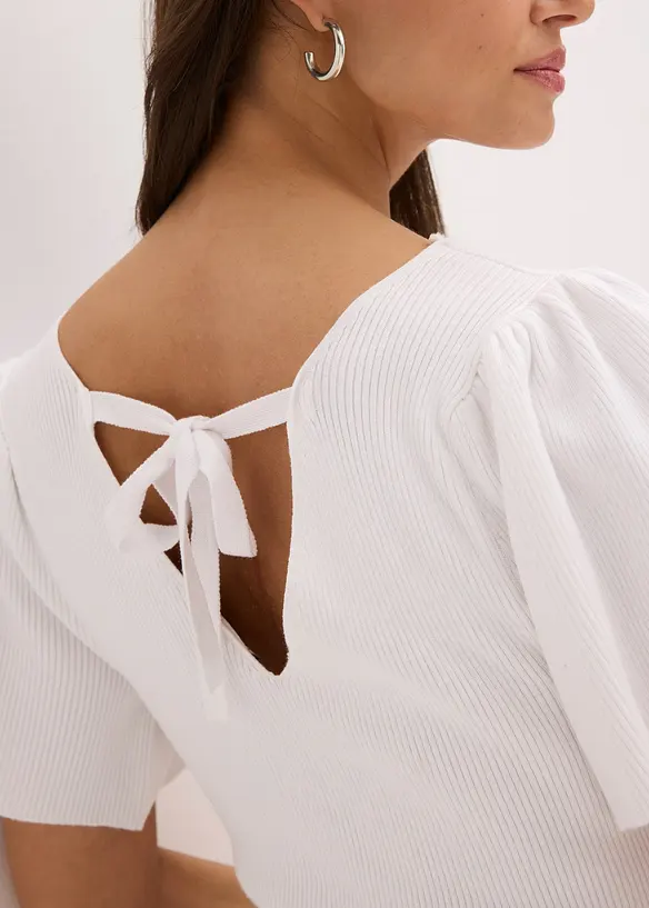 Maglia a costine in misto viscosa, bonprix