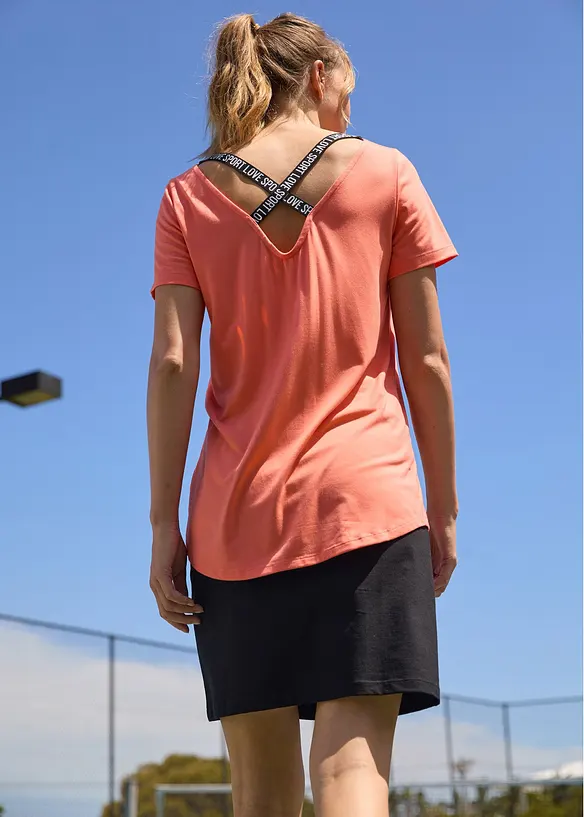 Maglia lunga per sport con scollatura dietro, bonprix