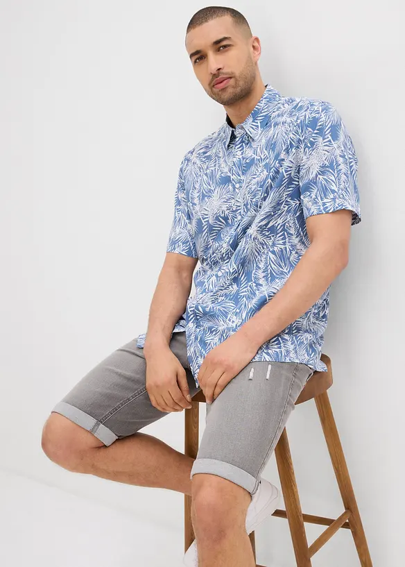 Camicia a maniche corte in viscosa, bonprix