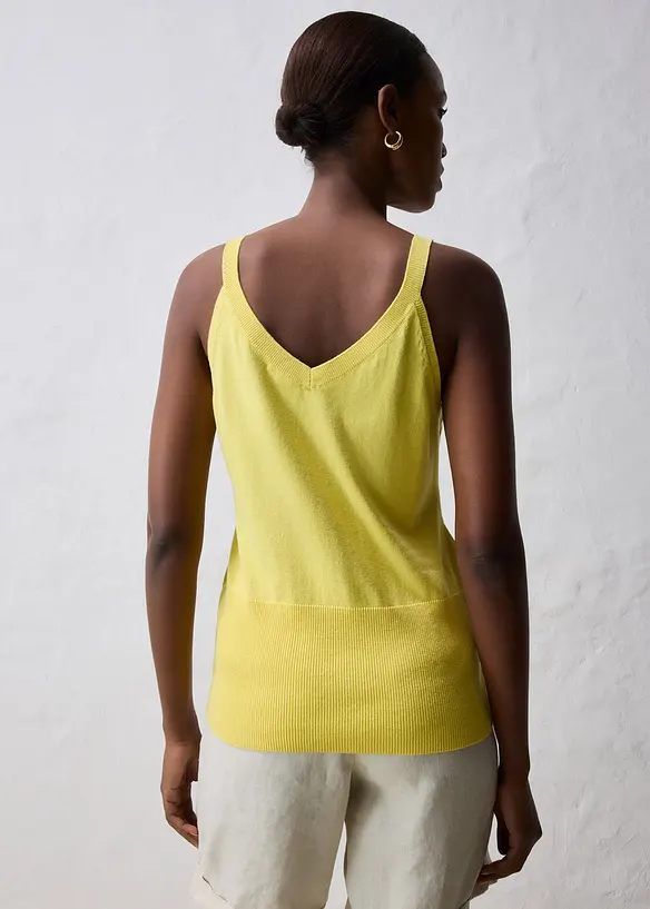 Top in maglia misto seta, bonprix