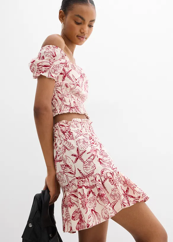 Minigonna in puro cotone, bonprix