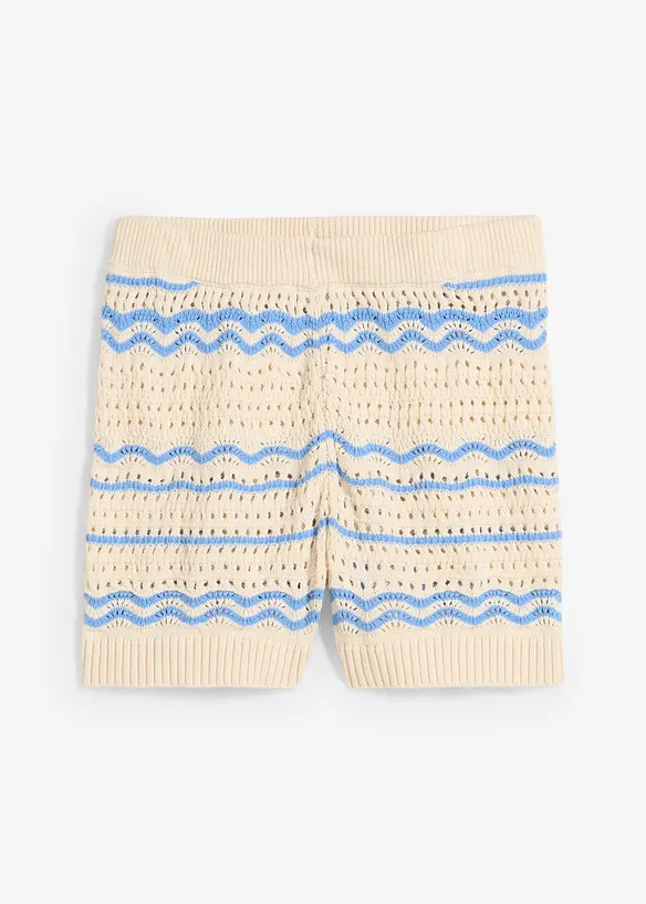 Shorts di maglia in misto cotone e lino fresco e leggero, bonprix