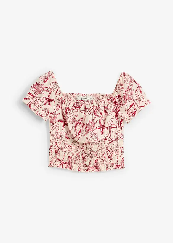 Camicetta a spalle scoperte in puro cotone, bonprix