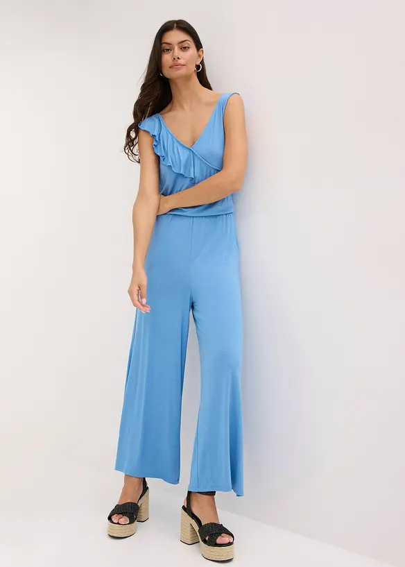 Tuta in jersey con volant, bonprix