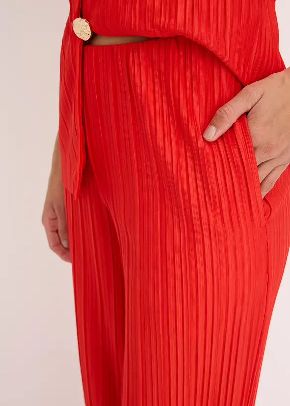 Pantaloni in jersey plissettati, bonprix