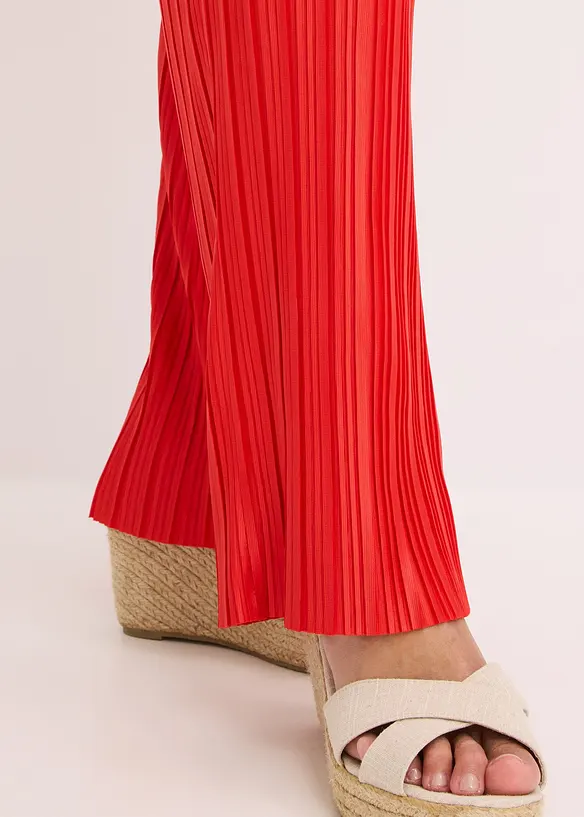 Pantaloni in jersey plissettati, bonprix