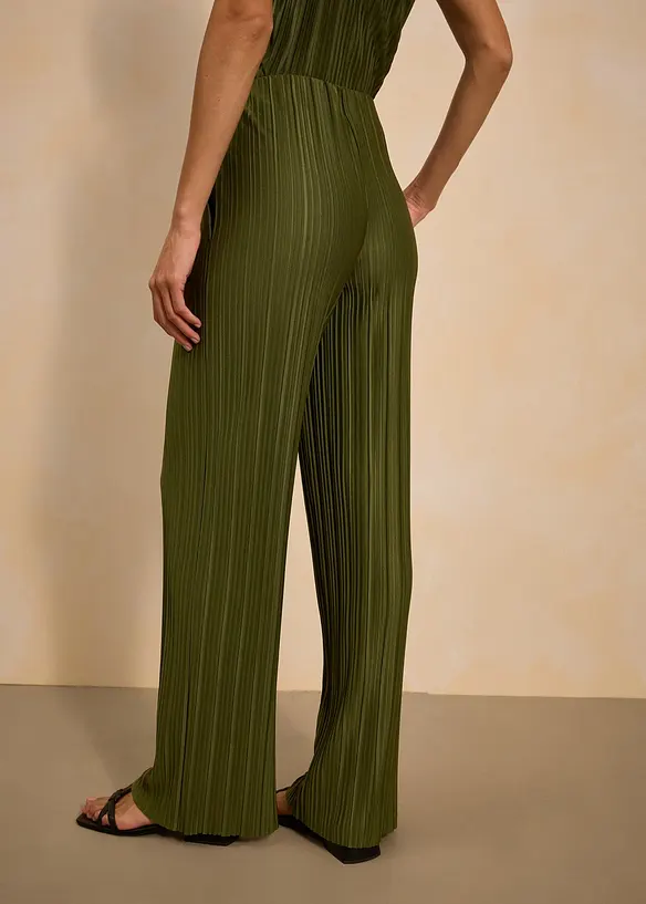 Pantaloni in jersey plissettati, bonprix