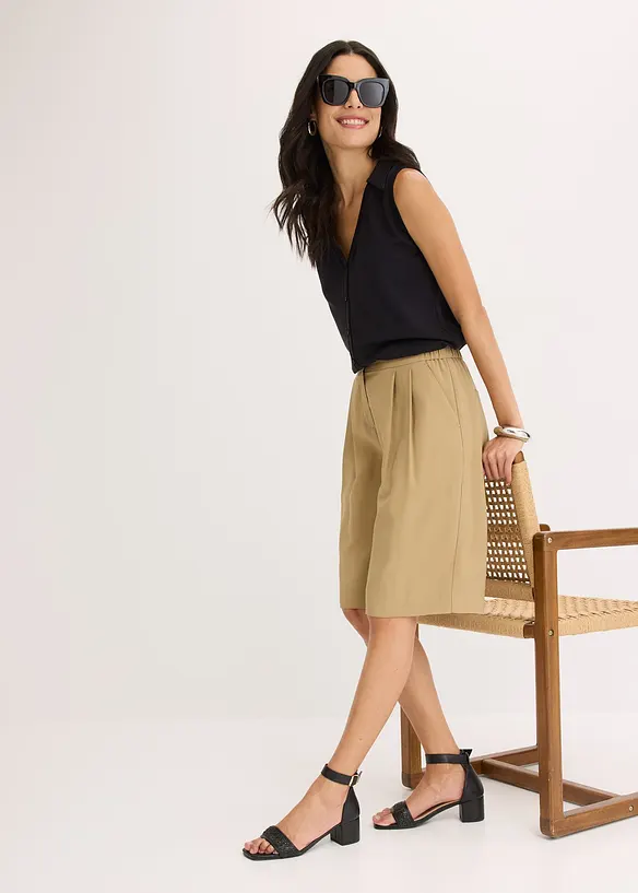 Top stile polo in piquet di viscosa, bonprix