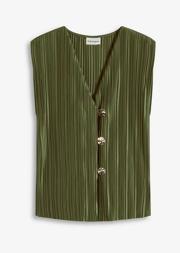 Top plissettato, bonprix
