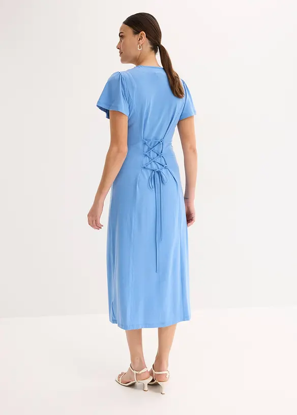 Abito in maglina con spacco, bonprix